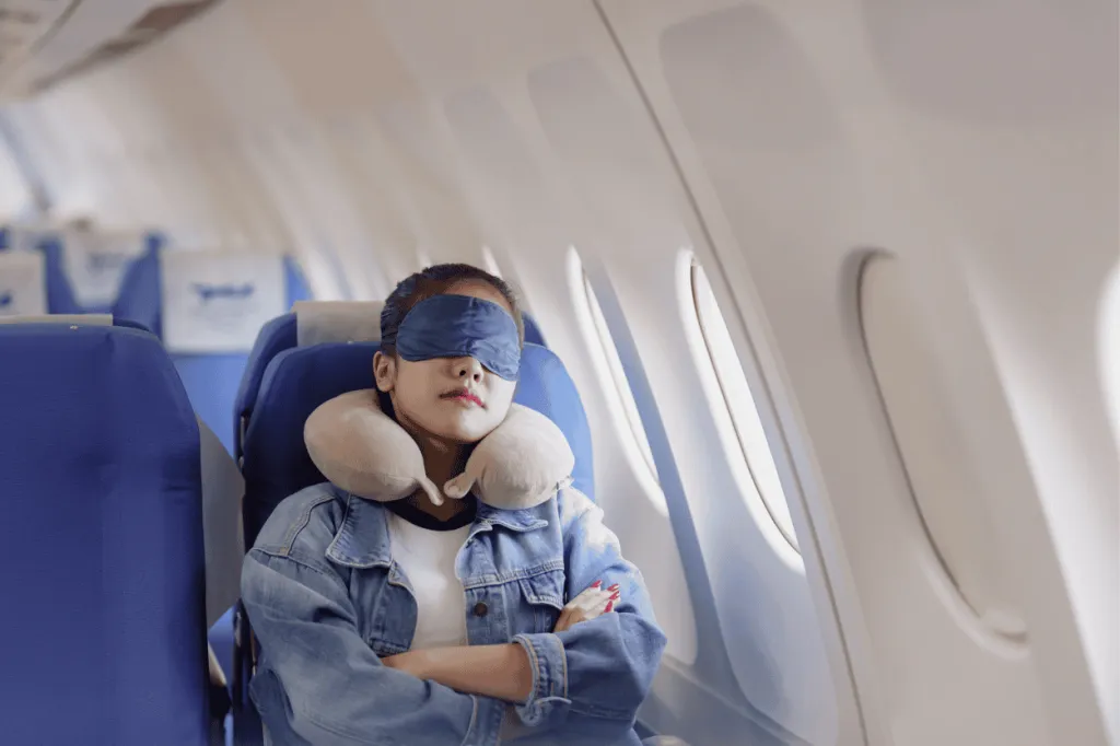 sleeping on airplane