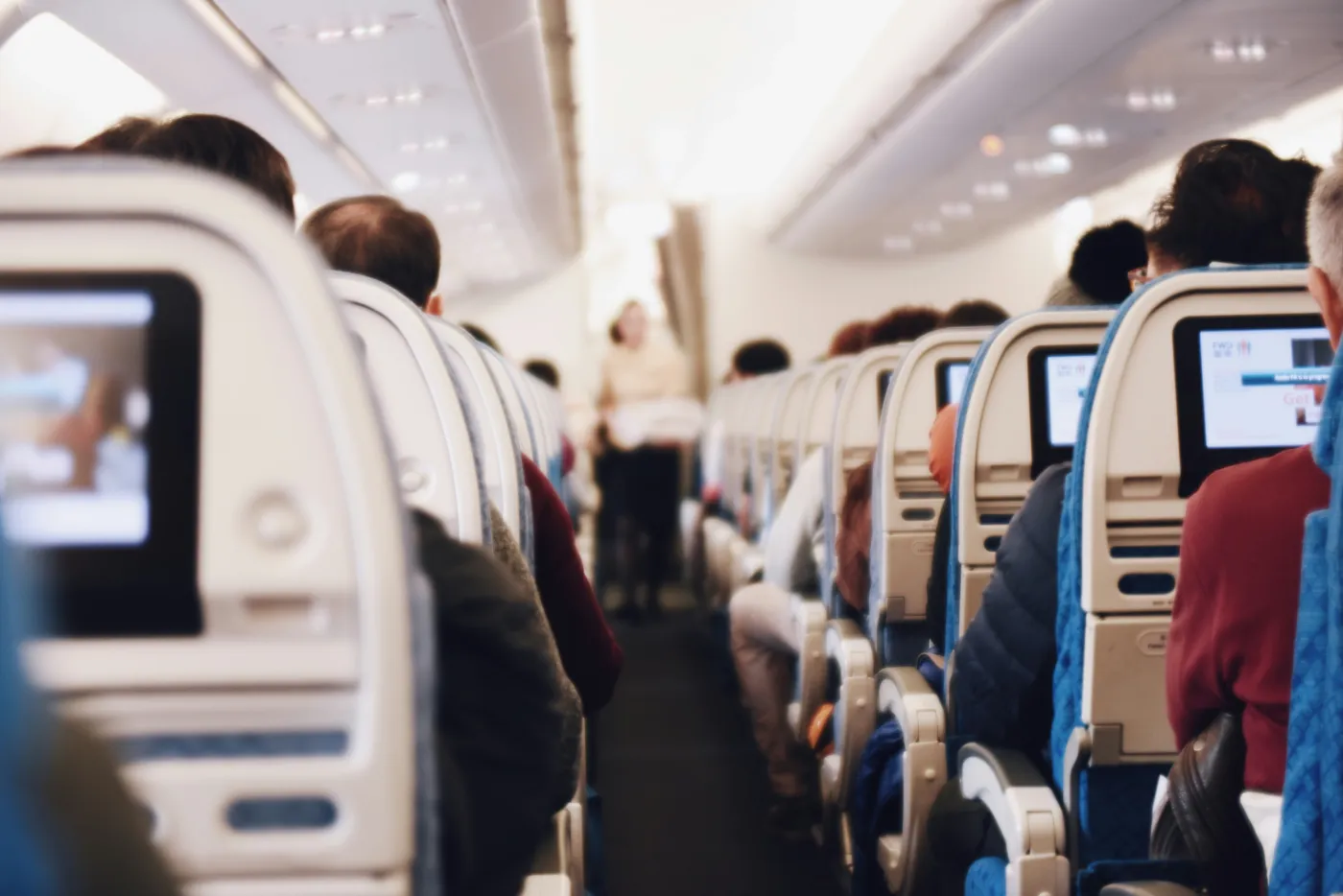 Aisle in plane